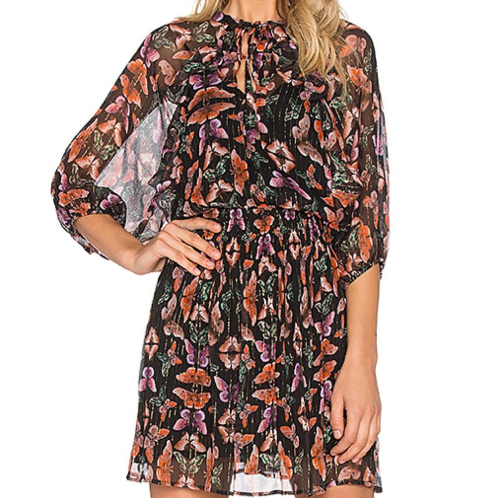COPY - Rebecca Minkoff Black Dress with Butterfly Print